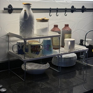 Tekli Dolap İçi Mutfak Raf Düzenleyici Metal Ayaklı #4