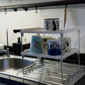 2Li Dolap İçi Raf Düzenleyici Metal Ayaklı #1